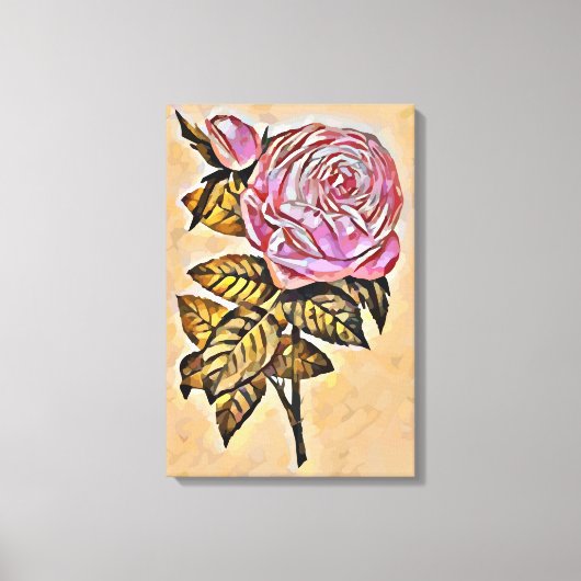 Rozen bloem canvas afdruk (Voorkant)