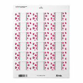Rozen bloem etiket (Full Sheet)