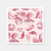 Rozen bloemblaadjes patroon Petals en Prosecco Bri Servet (Voorkant)