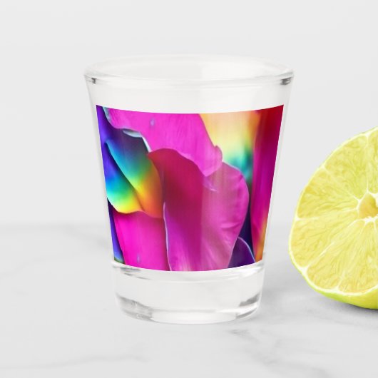  Rozen bloemblaadjes - Shot Glas (Voorkant)