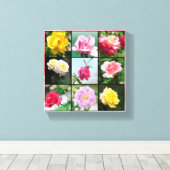 Rozen bloemen canvas afdruk (Insitu (Houten vloer))