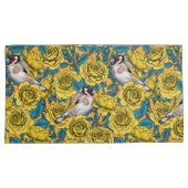 Rozen bloemen en goudvinken kussensloop (Voorkant-Rechts)