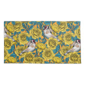 Rozen bloemen en goudvinken kussensloop (Achterkant-Links)