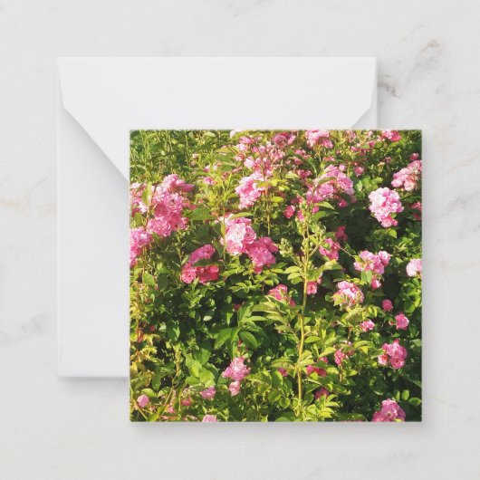 Rozen bloemen notitiekaartje (Voorkant)