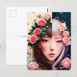 Rozen, bloemen, postkruising briefkaart