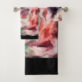 Rozen bloemen schilderij abstracte bloemdruk b bad handdoek (Insitu)