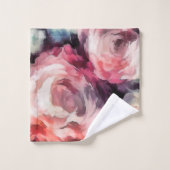 Rozen bloemen schilderij abstracte bloemdruk b bad handdoek (Wasdoekje)