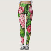 Rozen Bloemen  stijl Art Leggings (Voorkant)
