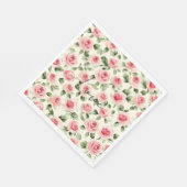 Rozen Bloemen Vrijgezellenfeest Servet (Hoek)