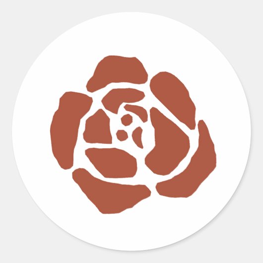 Rozen bloemenmotief blokdruk Stickers (Voorkant)