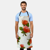 Rozen bloemmotief, achtergrond. schort (Gedragen)