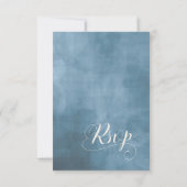 Rozen Blue/Peach Wedding RSVP ID584 Kaartje (Achterkant)