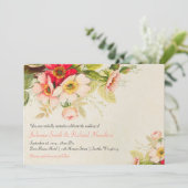  Rozen Blush Bloemen Huwelijksuitnodigingen Kaart (Staand voorkant)