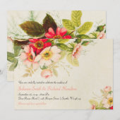  Rozen Blush Bloemen Huwelijksuitnodigingen Kaart (Voorkant / Achterkant)