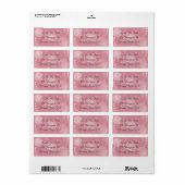 Rozen Blush Roze Adreslabel Etiket (Full Sheet)
