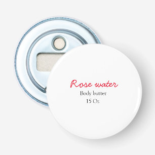Rozen body butter voeg je tekst naam custom gewich button flesopener
