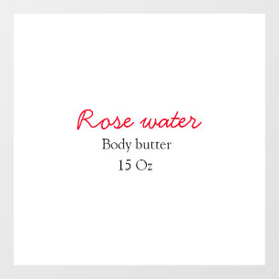 Rozen body butter voeg je tekst naam custom gewich raamsticker