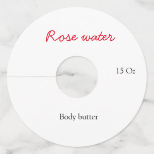 Rozen body butter voeg je tekst naam custom gewich wijnglaslabel