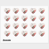 Rozen boeket bruiloft dank u hart Sticker (Vel)