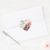 Rozen boeket bruiloft dank u hart Sticker (Envelop)
