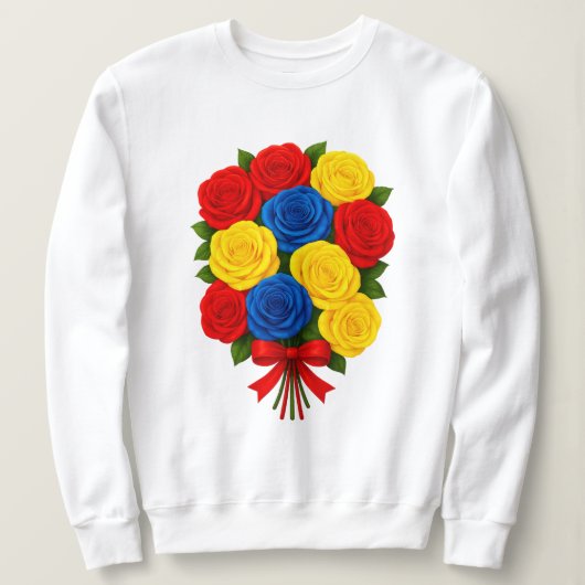 Rozen Boeket Dames Sweatshirt (Design voorkant)