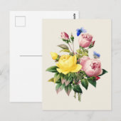 Rozen Botanische Illustratie Briefkaart (Voorkant / Achterkant)