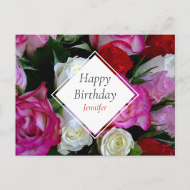 Rozen Bouquet Happy Birthday Briefkaart