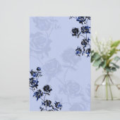 Rozen boven Bleek blauw Briefpapier (Staand voorkant)