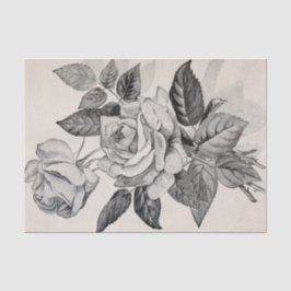 Rozen Branch Antiek afdrukken 10 x 15-inch weefsel Tissuepapier