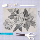 Rozen Branch Antiek afdrukken 10 x 15-inch weefsel Tissuepapier (Craft)