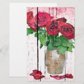Rozen Briefpapier (Voorkant / Achterkant)