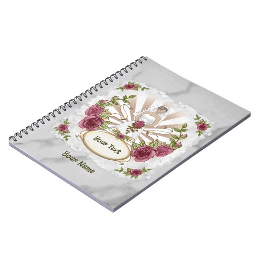 Rozen Bruid aangepaste bruiloft notitieboek (Linkerzijde)