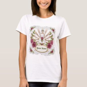Rozen bruid bruiloft T-shirt