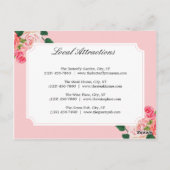  Rozen bruiloft accommodaties Briefkaart (Achterkant)