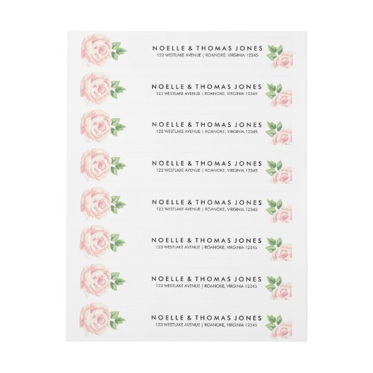  Rozen bruiloft Adreslabel Wikkel (Vel)