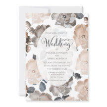 Rozen Bruiloft Typografie Uitnodiging