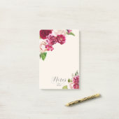 Rozen Burgundy/Cream Wedding ID584 Post-it® Notes (Op bureau)