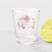 Rozen Burgundy/Cream Wedding ID584 Shot Glas (Achterkant)