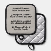 Rozen Butterflies & Rainbows Vivid Pannenlap (Voorkant / Achterkant)