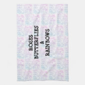 Rozen Butterflies & Rainbows Vivid Theedoek (Verticaal)