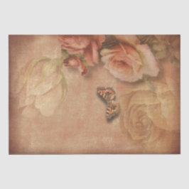  Rozen & Butterfly Shabby Chic Tissuepapier