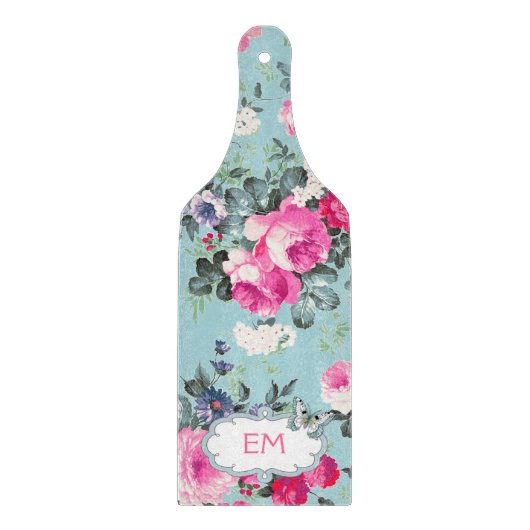  Rozen | Cadeaubon voor aangepaste Monogrammen Snijplank (Voorkant)