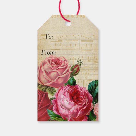 Rozen Cadeaulabel (Achterkant)