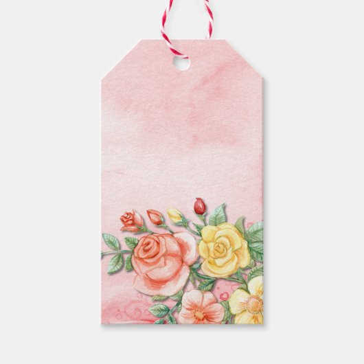 Rozen Cadeaulabel (Voorkant)