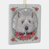 Rozen Cairn Terrier Keramisch Ornament (Rechts)