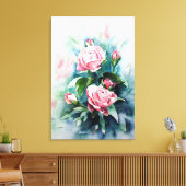 Rozen Canvas Afdruk (Insitu (Woonkamer))