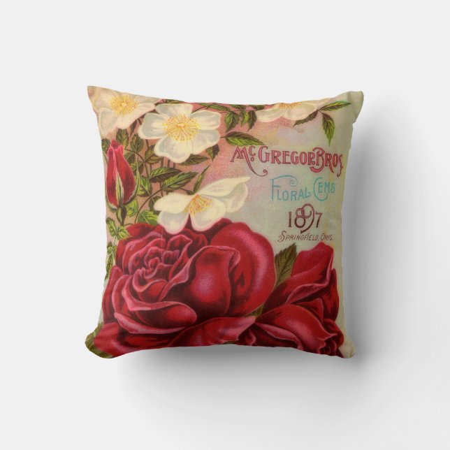  Rozen Catalogus Hoesje Amerikaans MoJo Pillow Kussen (Voorkant)