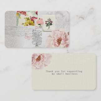 Rozen Collage Bedankkaart Bedrijf Visitekaartje