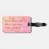 Rozen contour bagagelabel (Achterkant horizontaal)