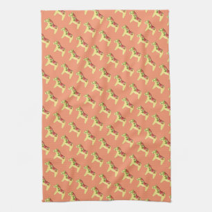 Rozen Dala Horse Kitchen Towels Theedoek
